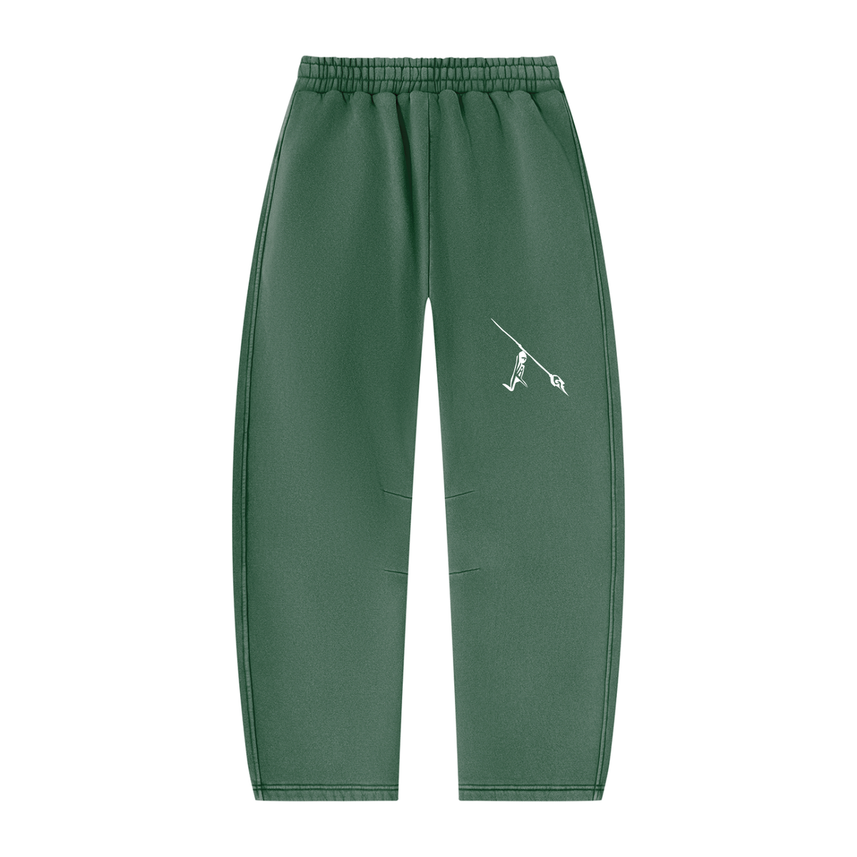 Peace Of Mind Sweatpants in Dark Green, back