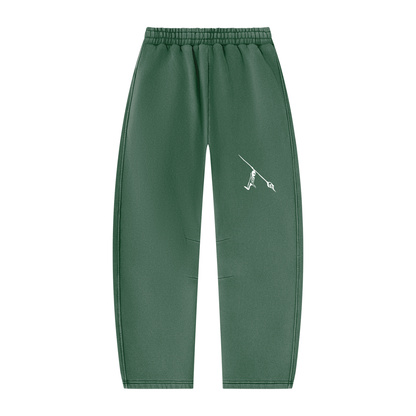 Peace Of Mind Sweatpants in Dark Green, back