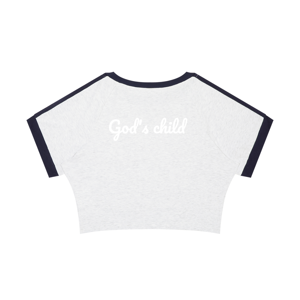 Pull Me Near Crop Tee in Flower Gray, GOD'S CHILD, back