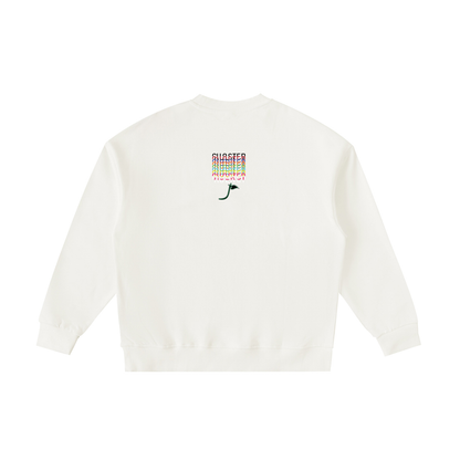 Boom Shaka Lacka Kids Crewneck in Beige, back