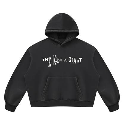 Peace Of Mind Hoodie in Black, Gods Child print, front