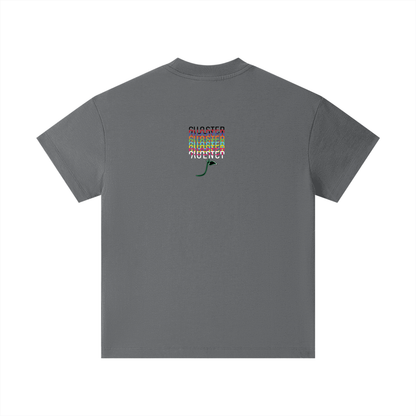 Settle Down Children Kids Tee in Carbon Gray, back