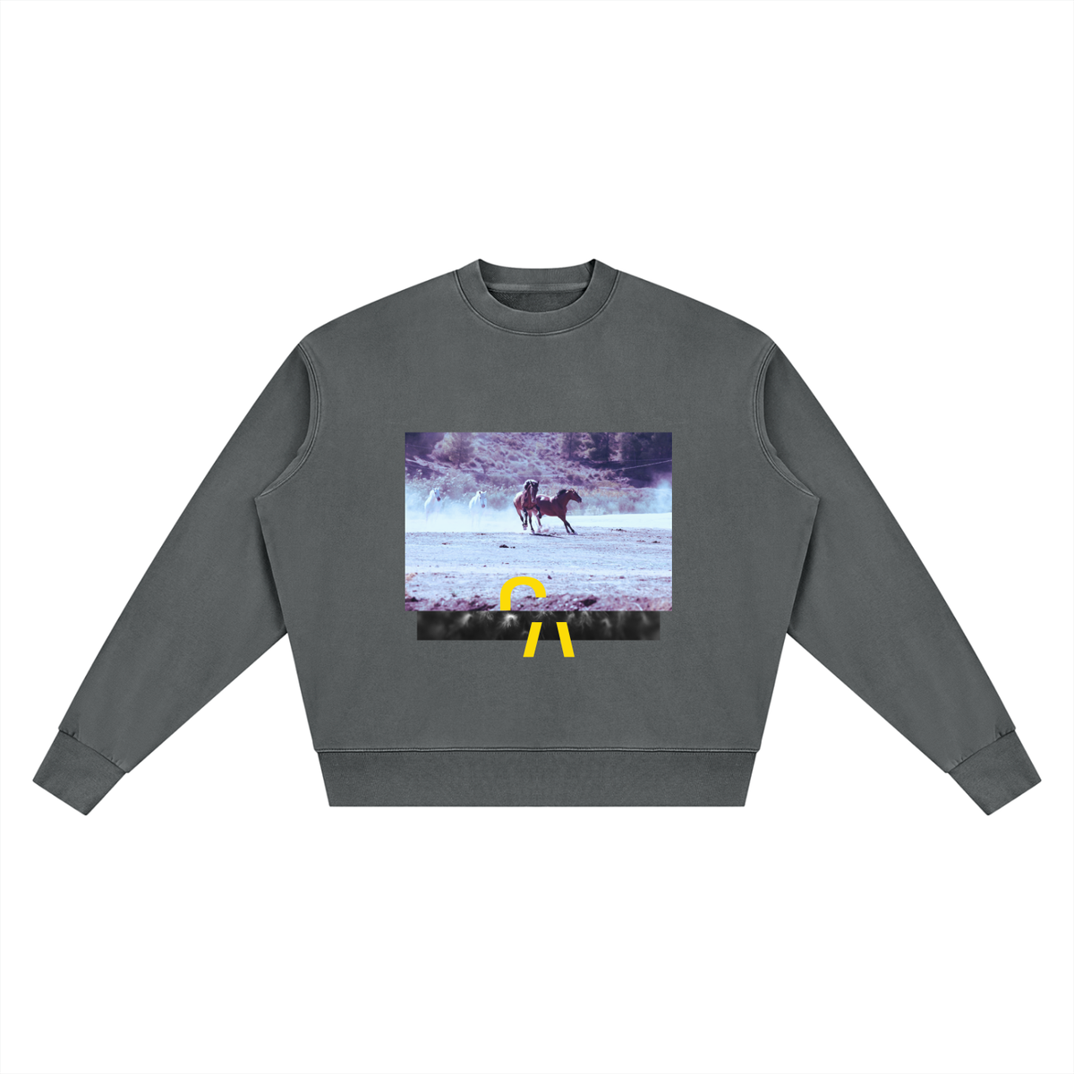 As I Miss You Sweatshirt in Dark Gray, front