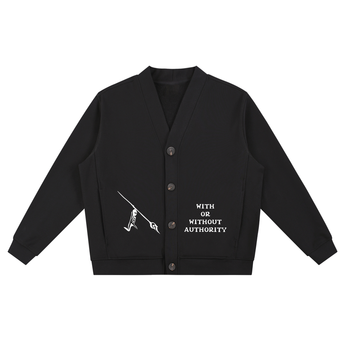 Hold On, I'll Handle It Cardigan in Black