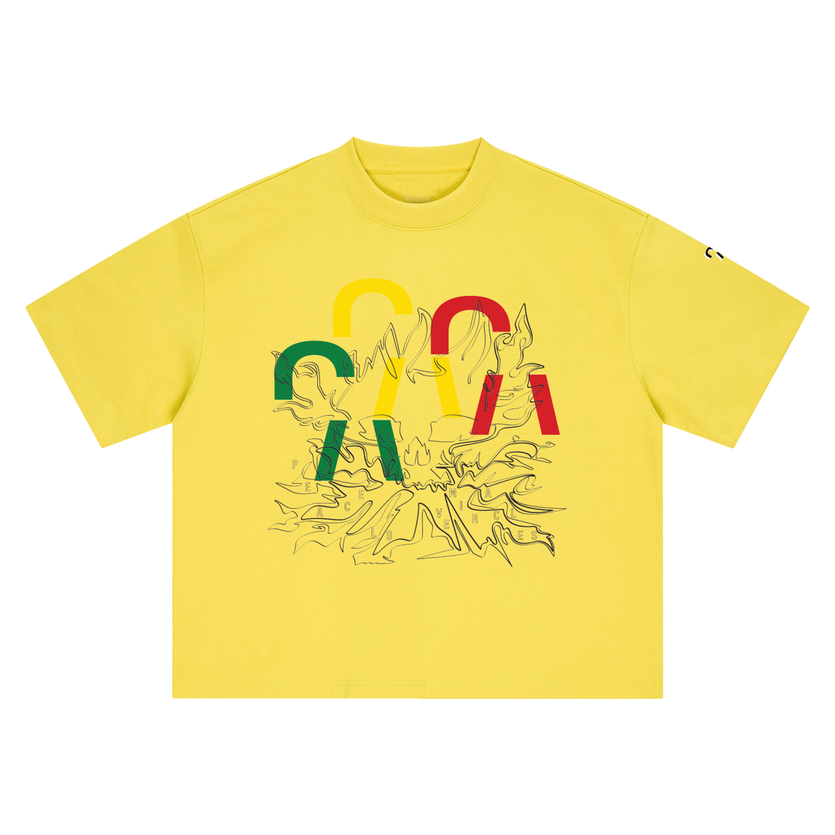 It Was The Only One Tee in Olive Yellow, front