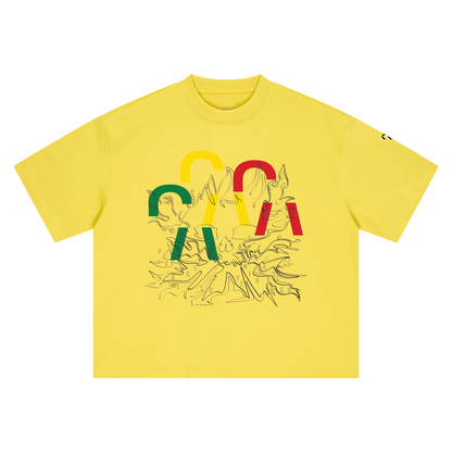 It Was The Only One Tee in Olive Yellow, front
