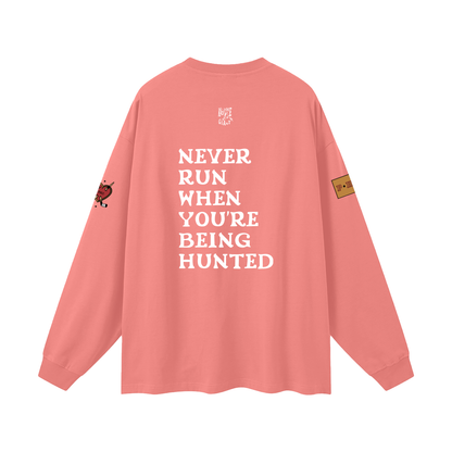 Shrugged Shoulders and Said Sleeve, Watermelon Red, back print