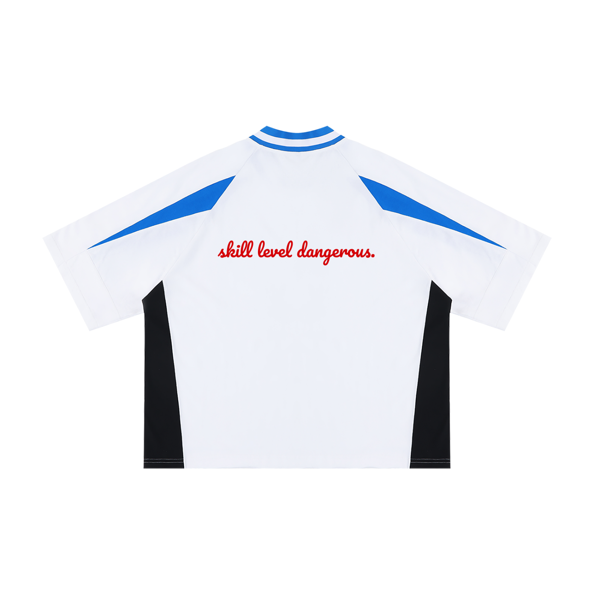 White with Blue
