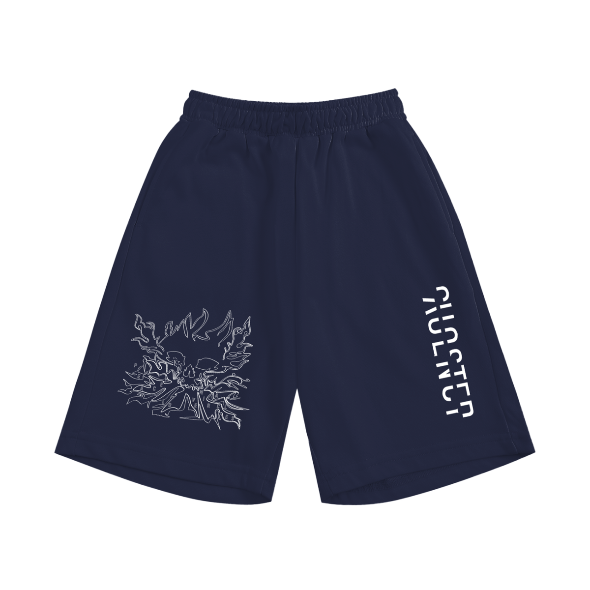 Sing This Song Kids Shorts in Navy Blue, front