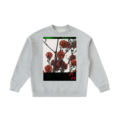 Eye Ball To Eye Balls Kids Crewneck in Flower Gray, front