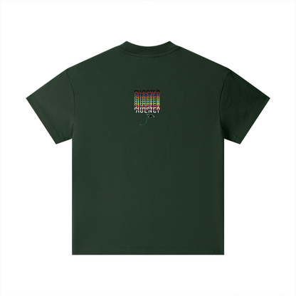 Settle Down Children Kids Tee in Blackish Green, back