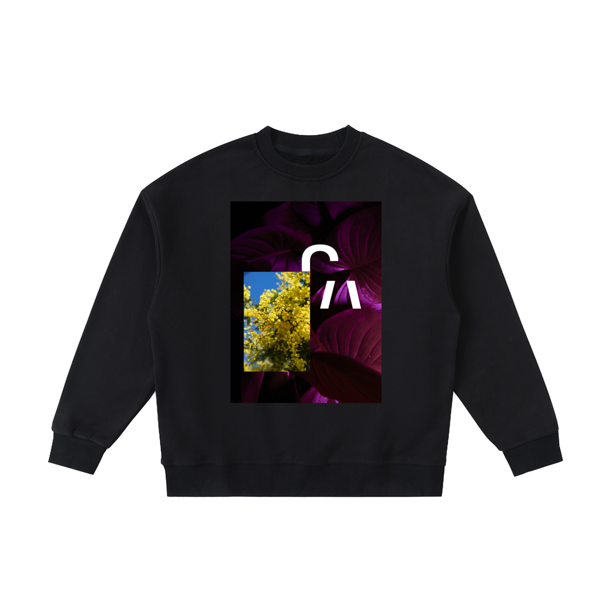 Treasure Isle Kids Crewneck in Black, front