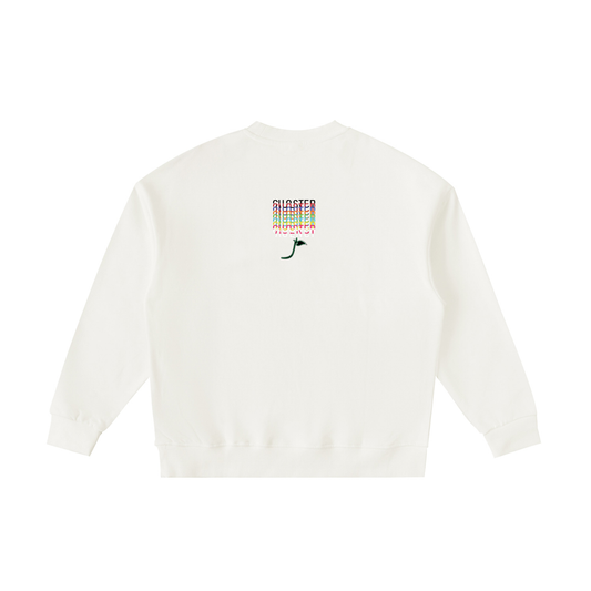 What Little He Got Kids Crewneck in Beige, back