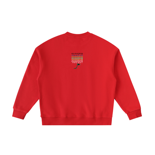 Can You Dig It Kids Crewneck in Red, back