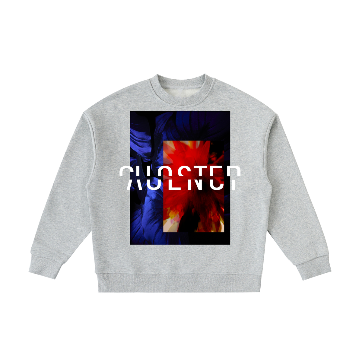Can You Dig It Kids Crewneck in Flower Gray, front